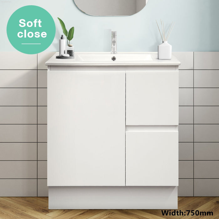 75cm Vanity Free Standing Cabinet Right Hand
