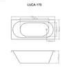 LUCA Reinforced Drop In Bath Tub Acrylic