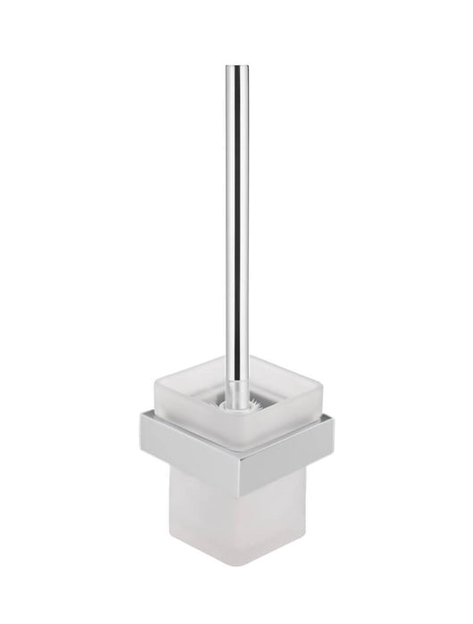 Square Toilet Brush & Holder - Polished Chrome (SKU:MTO01-C) by Meir