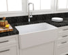 Novi 75 x 46 Fine Fireclay Butler Sink - Double Sided Flat Front and Ribbed Front