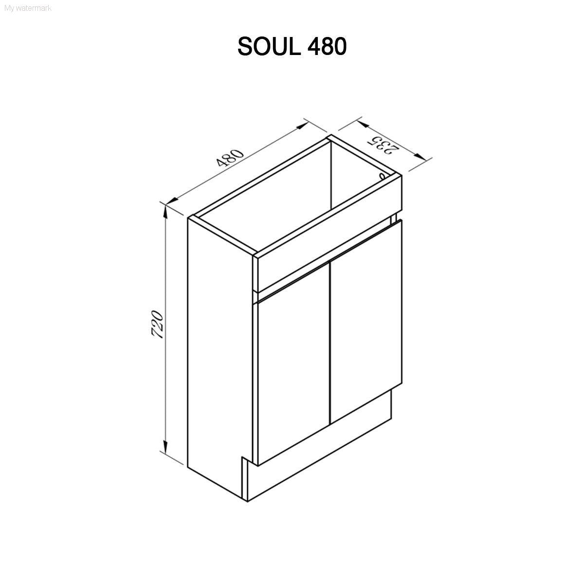Soul 48cm Compact Bathroom Vanity
