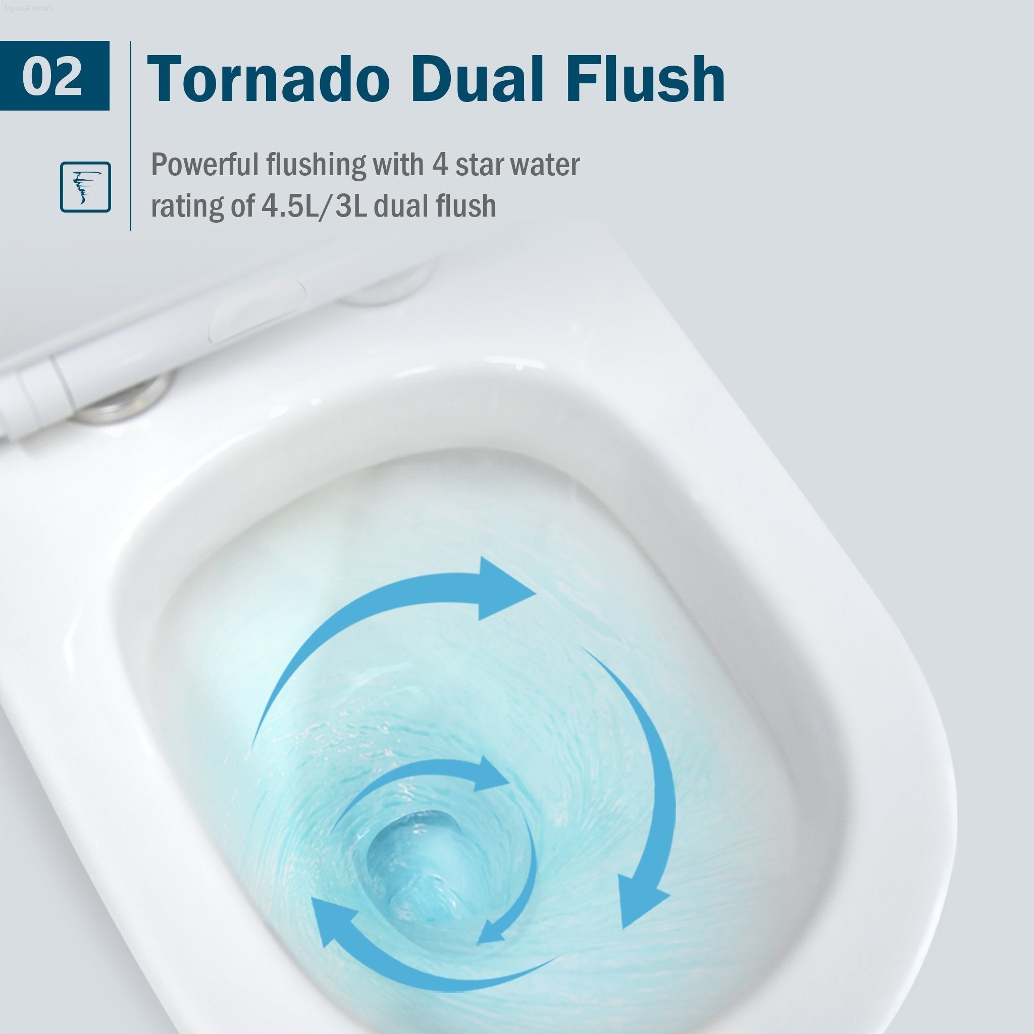 Wall Faced Tornado Flush Toilet Suite